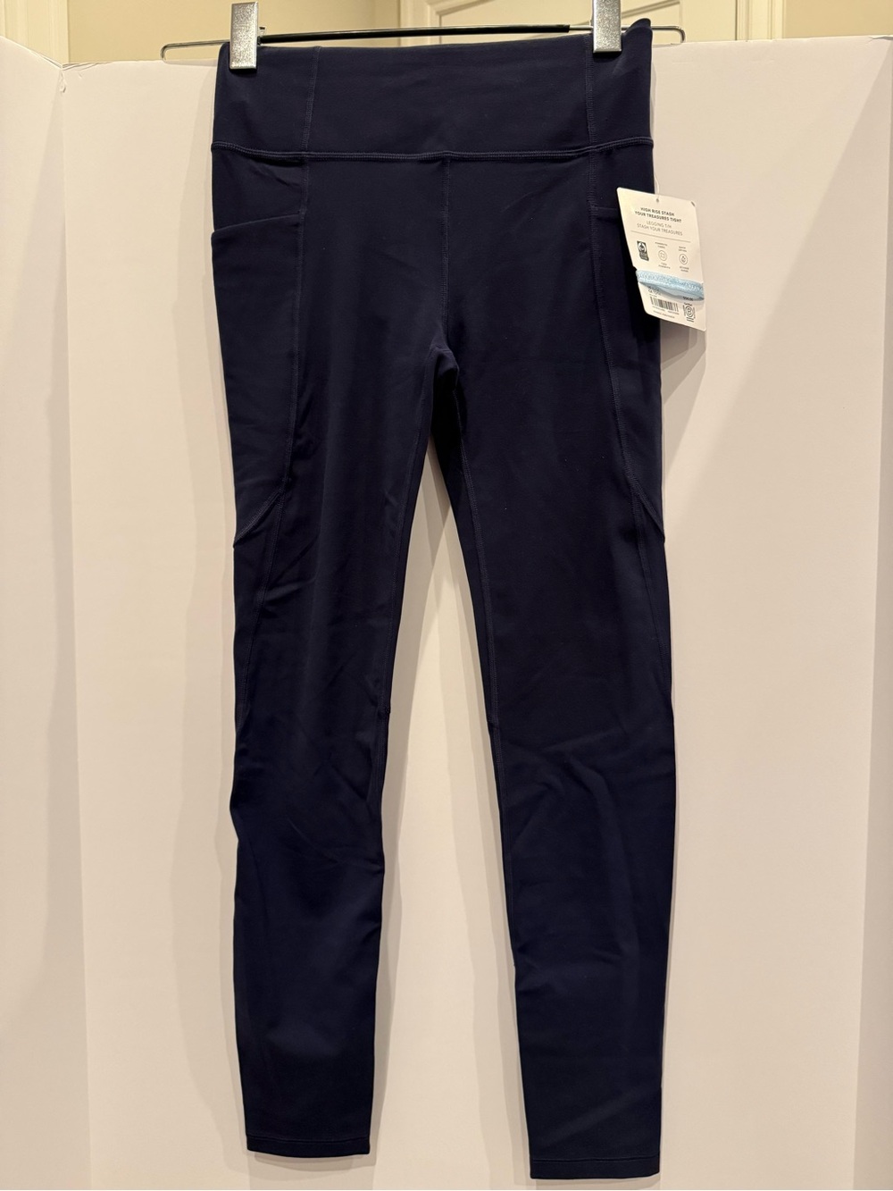NWT Athleta Girl High Rise Stash Your Treasures Tight - Navy Blue Size XL